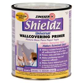 ZINSSER 02504 Wallcovering Primer, White, Liquid, 1 qt
