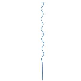 MIDWEST AIR TECHNOLOGY 901267BL6 Twisted Garden Stake, 60 in L, Steel, Blue, Powder-Coated
