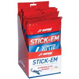 J.T. EATON Stick-Em 198-4S Scorpion Glue Board, Solid, Petroleum, Clear/Pale Yellow, 4 Pack
