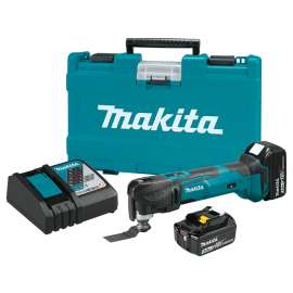 Makita XMT035 Multi-Tool Kit, Battery Included, 18 V, 3 Ah, 6000 to 20,000 opm, 3.2 deg Oscillating