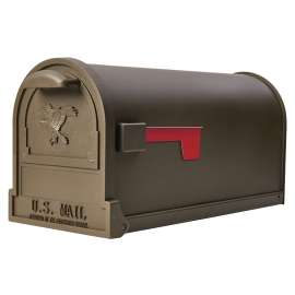 Gibraltar Mailboxes Arlington AR15T000 Mailbox, 1475 cu-in Capacity, Galvanized Steel, Bronze