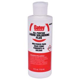 Oatey 30106 Soldering Flux, 4 oz, Liquid, Light Yellow