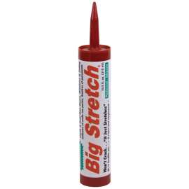 Big Stretch 10072 Elastomeric Sealant, Red, 1 to 3 days Curing, 40 to 120 deg F, 10.5 fl-oz Cartridge