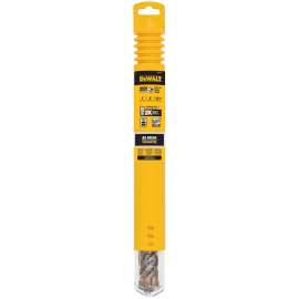 DeWALT DW5818 Drill Bit, 1 in Dia, 13-1/2 in OAL, Helix Flute, 4-Flute, 45/64 in Dia Shank, SDS Max Shank