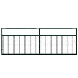 Behlen Country 40132122 Wire-Filled Gate, 144 in W Gate, 50 in H Gate, 6 ga Mesh Wire, 2 x 4 in Mesh, Green