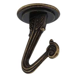 National Hardware V154 Series N249-581 Swag Hook, 30 lb, Antique Brass