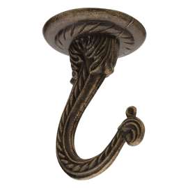 National Hardware V154 Series N249-649 Swag Hook, 30 lb, Antique Brass