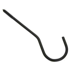 National Hardware V2666 Series N275-198 Ceiling Hook, 6 in L, Steel, Black