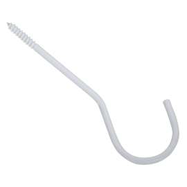 National Hardware V2666 Series N275-206 Ceiling Hook, 6 in L, Steel, White