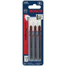 Bosch T102BF Jig Saw Blade, 0.3 in W, 3-5/8 in L, 13 TPI