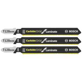Bosch T128BHM3 Jig Saw Blade, 0.35 in W, 3-5/8 in L, 14 TPI, Carbide Cutting Edge