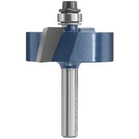 Bosch 85614MC Router Bit, 1/2 in Dia Cutter, 1/2 in L Cutting, 2 in OAL, 1/4 in Dia Shank, 2-Cutter, Steel