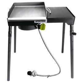 BARBOUR PS115 Patio Stove with Griddle Tapper, 1-Burner, 30,000 Btu, Aluminum/Steel