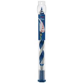 Bosch Daredevil NKLT24 Auger Drill Bit, 1-1/2 in Dia, 17-1/2 in OAL, Open-Faced Flute, 7/16 in Dia Shank, Hex Shank