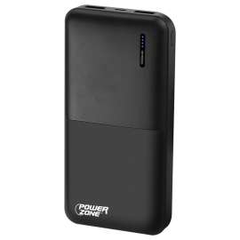 PowerZone S80 Power Bank, 10000 mAh Capacity, Black