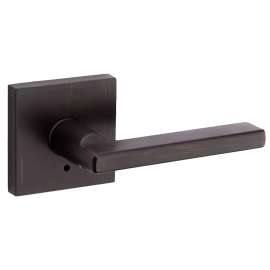 Halifax 155HFL 11P SQT Square Straight Privacy/Bed/Bath Lever, 2-19/32 in Projection, Metal, Venetian Bronze