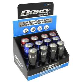 Dorcy 41-6245 Flashlight, AAA Battery, Alkaline Battery, LED Lamp, 23 Lumens, 50 m Beam Distance, 18 hr Run Time