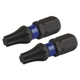 IRWIN IWAF31TX252 Insert Bit, T25 Drive, Torx Drive, 1/4 in Shank, Hex Shank, 25 mm L, Steel
