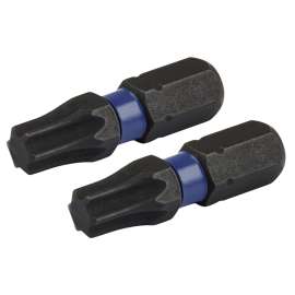 IRWIN IWAF31TX302 Insert Bit, T30 Drive, Torx Drive, 1/4 in Shank, Hex Shank, 25 mm L, Steel