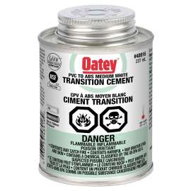 Oatey 31531 Transition Cement, Liquid, White, 236 mL