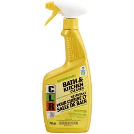 CLR PH760 Bath and Kitchen Cleaner, 760 mL, Liquid, Clean Floral, Crystal Clear/Water White