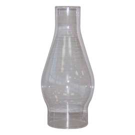 TIKI 411B Lamp Chimney, Glass, Clear, For: #110-MTB Chamber Lamp, Traditions Oil Lamps with 2-5/8 in Bases