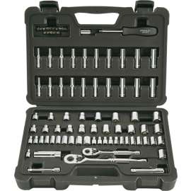 STANLEY STMT71651 Tool Set, 85-Piece, Vanadium Steel, Polished Chrome