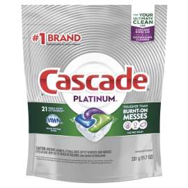 Cascade Platinum 80720 Dishwasher Detergent, 11.7 oz, Solid, Fresh, White