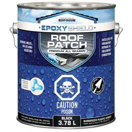 RUST-OLEUM 277442 Roof Patch, Black, Liquid, 3.78 L