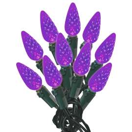 Hometown Holidays U15E265H Light Set, Christmas, 120 V, 4.8 W, 60-Lamp, LED Lamp, Purple Lamp, 14.96 ft L
