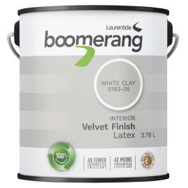 boomerang 5183-05L19 Interior Paint, Eggshell, White Clay, 1 gal