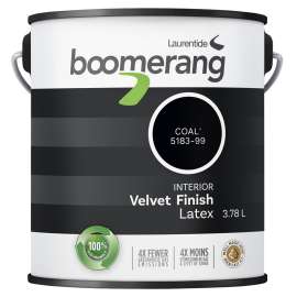 boomerang 5183-99L19 Interior Paint, Eggshell, Coal, 1 gal