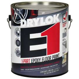 DRYLOK 23713 Epoxy Floor Paint, Semi-Gloss, Gray, 1 gal