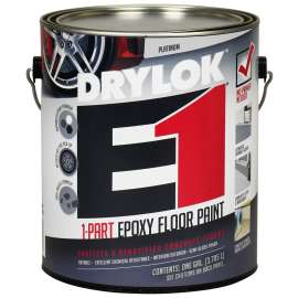 DRYLOK 23813 Epoxy Floor Paint, Semi-Gloss, Platinum, 1 gal