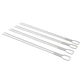 Broil King 64049 Dual Prong Skewer, 12 in OAL, Stainless Steel Head