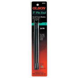 Olson SC40501 Pin End Scroll Blade, Hook Teeth, 20 TPI, 0.1 in W, 5 in L