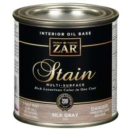 ZAR 17006 Stain, Silk Gray, Liquid, 0.5 pt