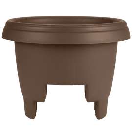 Bloem 136892 Deck Rail Planter, 11.9 in Dia, Poly, Chocolate