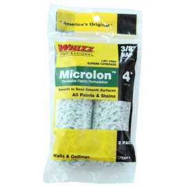 WHIZZ 73011 Mini Roller Cover, 3/8 in Thick Nap, 4 in L, Microlon Cover