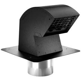 Imperial VT0640 Roof Vent Cap, 4 in, Steel, Black