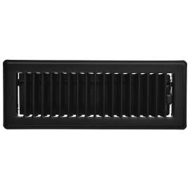 Imperial RG0145 Floor Register, Steel, Black, Powder-Coated