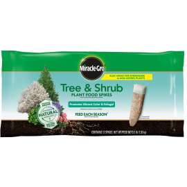 Miracle-Gro 4851012 Tree and Shrub Plant Food, Spike, 15-5-10 N-P-K Ratio