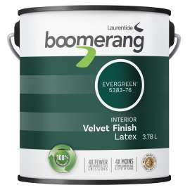 boomerang 5383-76L19 Interior Paint, Eggshell, Evergreen, 1 gal