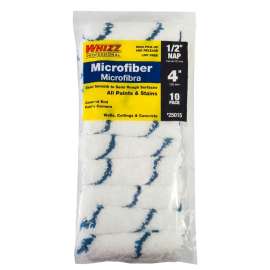 WHIZZ 25015 Mini Roller, 1/2 in Thick Nap, 4 in L, Microfiber Cover