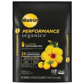 Miracle-Gro Performance Organics 45606300 All-Purpose Container Mix, Solid, 6 qt Bag
