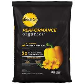 Miracle-Gro Performance Organics 45015430 All-Purpose In-Ground Soil, Solid, 1.3 cu-ft Bag