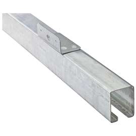 National Hardware N153-494 Face Mount Box Rail, Steel, Galvanized, 10 ft L
