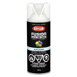 Krylon Fusion All-In-One 427290007 Paint and Primer, Flat, Clear, 12 oz, Can