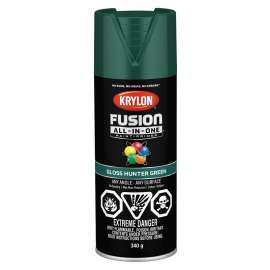 Krylon Fusion All-In-One 427890007 Paint and Primer, Gloss, Hunter Green, 12 oz, Can