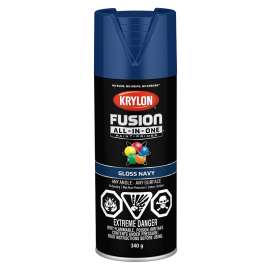 Krylon Fusion All-In-One 427140007 Paint and Primer, Gloss, Navy, 12 oz, Can
